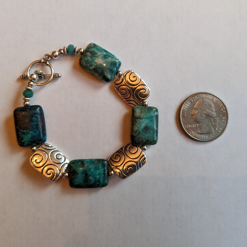 Chunky Turquoise Beaded Bracelet